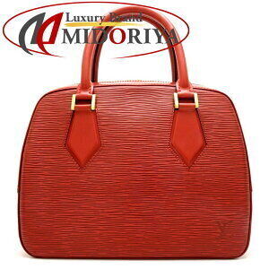 Louis Vuitton Epi Sablon Handbag Castilian Red
